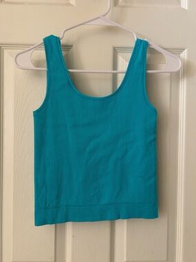 Athleta Ribbed Tank Top - Teal Blue